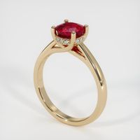 1.51 Ct. Ruby Ring, 14K Yellow Gold 2