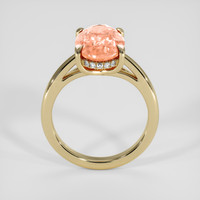 5.09 Ct. Padparadscha Sapphire Ring, 14K Yellow Gold 3