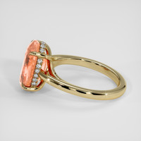 5.09 Ct. Padparadscha Sapphire Ring, 14K Yellow Gold 4