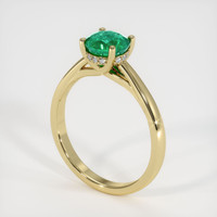 1.02 Ct. Emerald Ring, 18K Yellow Gold 2
