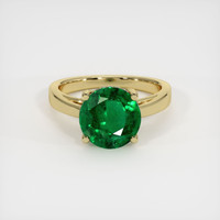 3.42 Ct. Emerald Ring, 18K Yellow Gold 1