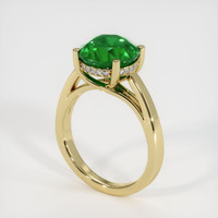 3.42 Ct. Emerald Ring, 18K Yellow Gold 2