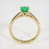 0.59 Ct. Emerald Ring, 18K Yellow Gold 3
