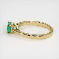 0.59 Ct. Emerald Ring, 18K Yellow Gold 4