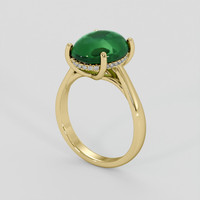 4.11 Ct. Emerald Ring, 18K Yellow Gold 2