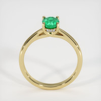 0.82 Ct. Emerald Ring, 18K Yellow Gold 3