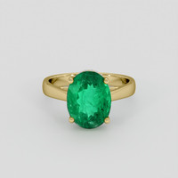 3.62 Ct. Emerald Ring, 18K Yellow Gold 1