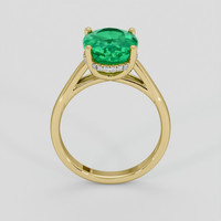 3.62 Ct. Emerald Ring, 18K Yellow Gold 3