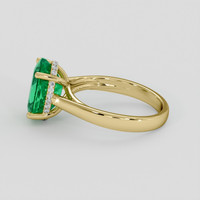 3.62 Ct. Emerald Ring, 18K Yellow Gold 4
