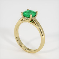 1.54 Ct. Emerald Ring, 18K Yellow Gold 2