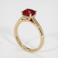 1.74 Ct. Ruby Ring, 18K Yellow Gold 2