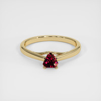 0.45 Ct. Ruby Ring, 18K Yellow Gold 1