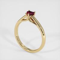 0.45 Ct. Ruby Ring, 18K Yellow Gold 2