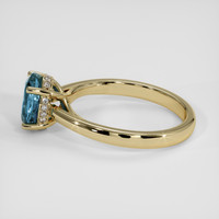 2.27 Ct. Greenish Blue Sapphire Ring, 18K Yellow Gold 4