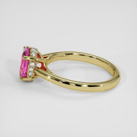 1.42 Ct. Pink Sapphire Ring, 18K Yellow Gold 4