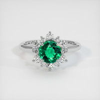 1.18 Ct. Emerald Ring, Platinum 950 1