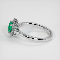 0.76 Ct. Emerald Ring, Platinum 950 4