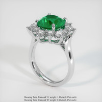 3.85 Ct. Emerald Ring, Platinum 950 2