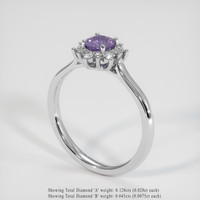 0.44 Ct. Gemstone Ring, Platinum 950 2