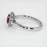 0.58 Ct. Pinkish Red Ruby Ring, Platinum 950 4