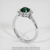 1.28 Ct. Green Sapphire Ring, Platinum 950 2