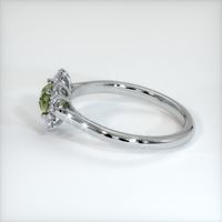0.59 Ct. Yellowish Green Sapphire Ring, Platinum 950 4