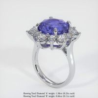 6.90 Ct. Violet Sapphire Ring, Platinum 950 2