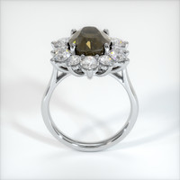 5.69 Ct. Greenish Brown Sapphire Ring, Platinum 950 3