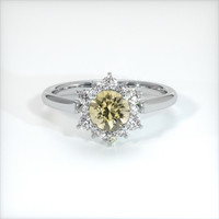 0.78 Ct. Yellow Sapphire Ring, Platinum 950 1