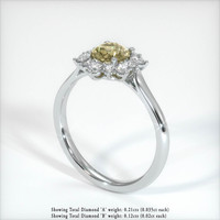 0.78 Ct. Yellow Sapphire Ring, Platinum 950 2