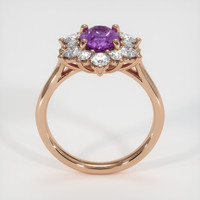 1.39 Ct. Purple Sapphire Ring, 14K Rose Gold 3