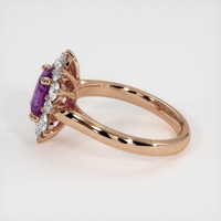 1.39 Ct. Purple Sapphire Ring, 18K Rose Gold 4