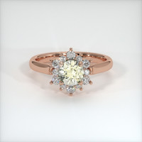 0.72 Ct. Yellow Sapphire Ring, 18K Rose Gold 1