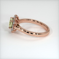 0.72 Ct. Yellow Sapphire Ring, 18K Rose Gold 4