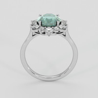 3.31 Ct. Bluish Green Sapphire Ring, Silver 3