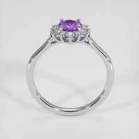 0.84 Ct. Pinkish Purple Sapphire Ring, 10K White Gold 3