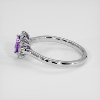0.84 Ct. Pinkish Purple Sapphire Ring, 10K White Gold 4