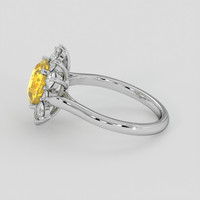3.09 Ct. Yellow Sapphire Ring, 10K White Gold 4