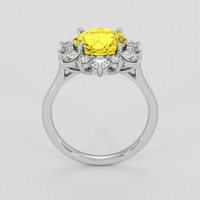 3.54 Ct. Yellow Sapphire Ring, 10K White Gold 3