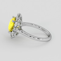 3.54 Ct. Yellow Sapphire Ring, 10K White Gold 4