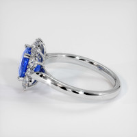 2.14 Ct. Blue Sapphire Ring, 14K White Gold 4