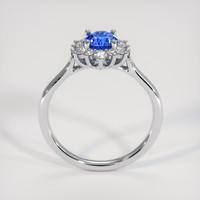 0.78 Ct. Blue Sapphire Ring, 14K White Gold 3