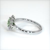 0.70 Ct. Green Sapphire Ring, 14K White Gold 4