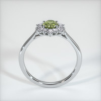 0.59 Ct. Yellowish Green Sapphire Ring, 14K White Gold 3