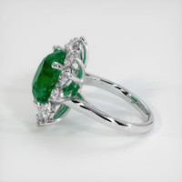 6.90 Ct. Emerald Ring, 18K White Gold 4
