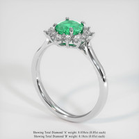 1.45 Ct. Emerald Ring, 18K White Gold 2