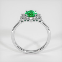 0.88 Ct. Emerald Ring, 18K White Gold 3