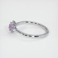 0.64 Ct. Pink Sapphire Ring, 18K White Gold 4