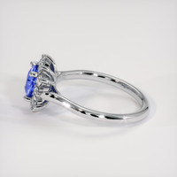 1.07 Ct. Blue Sapphire Ring, 18K White Gold 4
