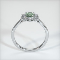0.57 Ct. Green Sapphire Ring, 18K White Gold 3